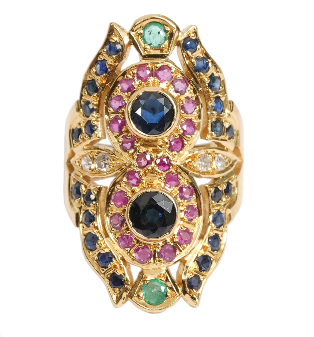 Lady's 18K YG Byzantine Style Ring (1 of 7)