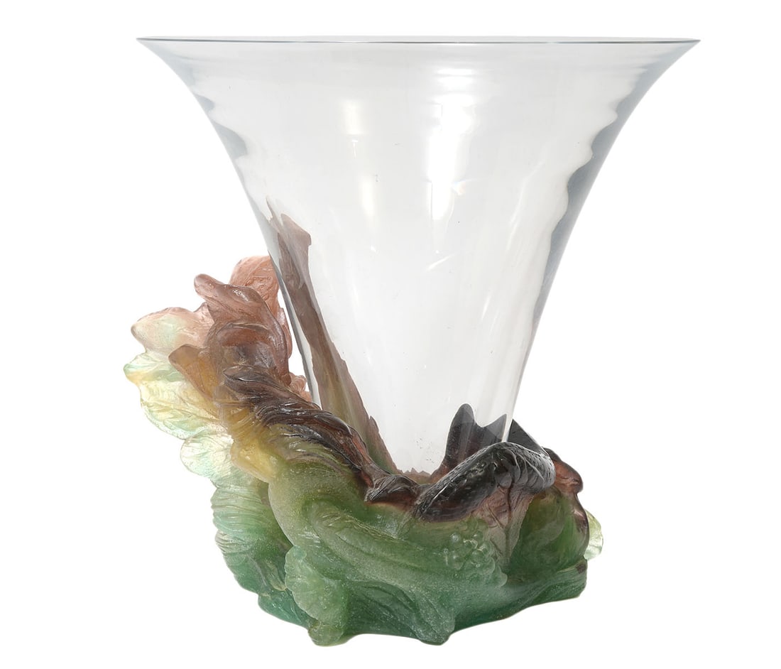 Daum Vase with Pate de Verre Snake Base (1 of 9)