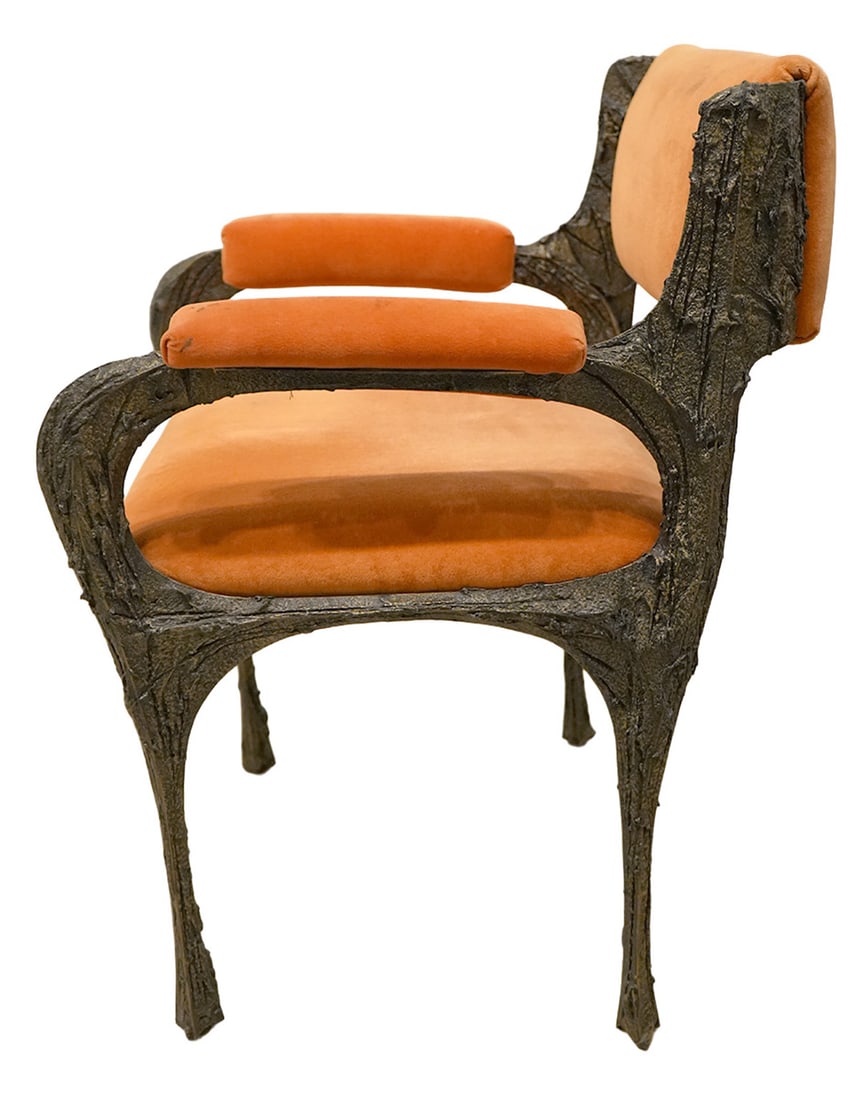 Paul Evans (1931-1987) Sculpted Bronze Chairs, Set of Six - 7