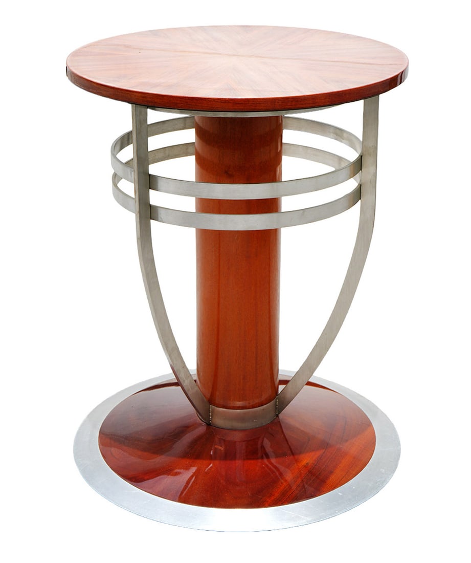 2 Pedestal Art Deco Side Tables - 2