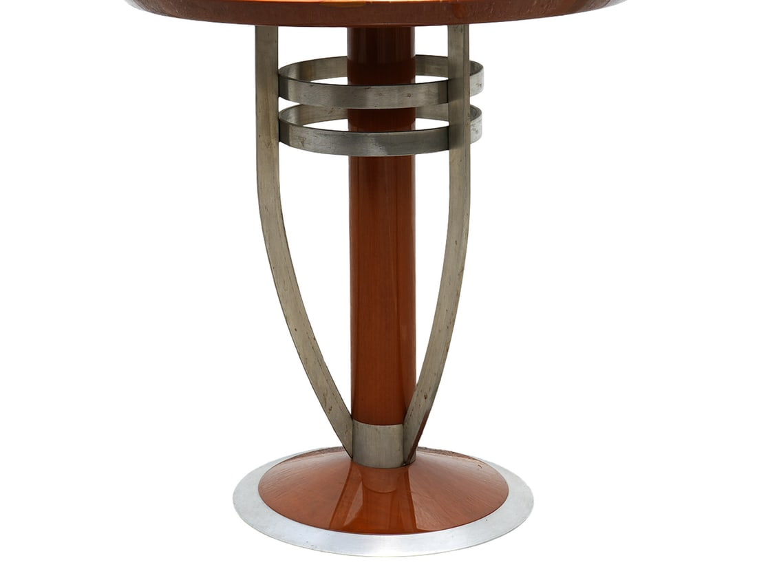 2 Pedestal Art Deco Side Tables - 4