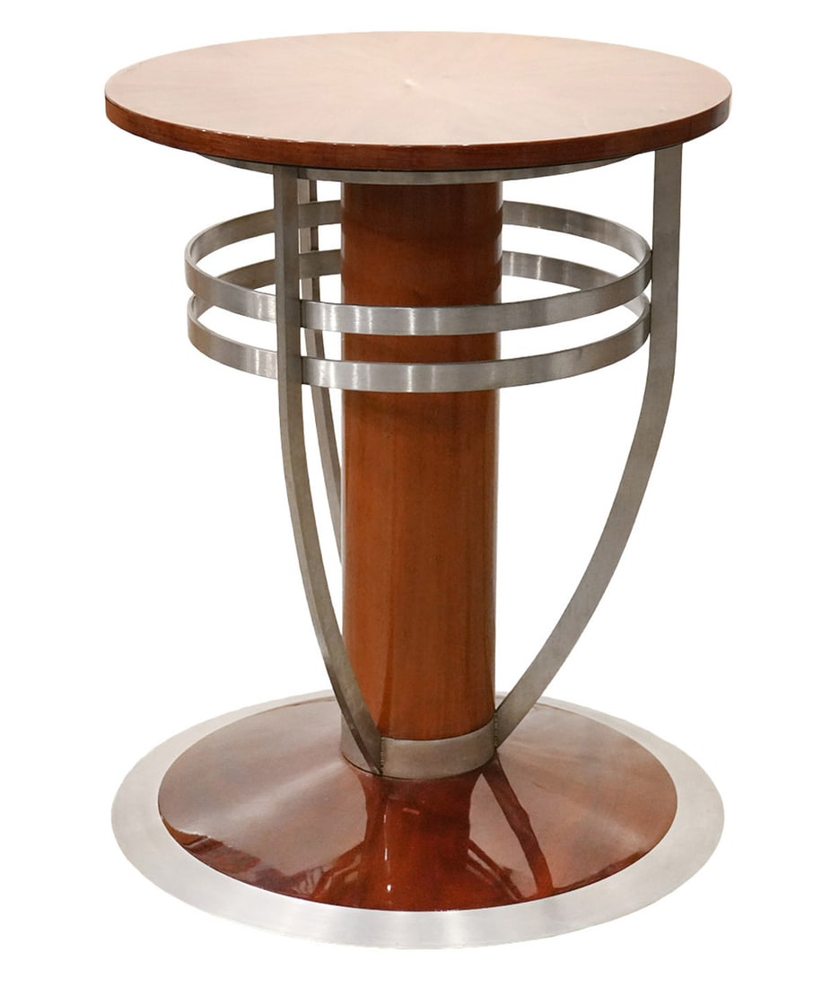 2 Pedestal Art Deco Side Tables - 7