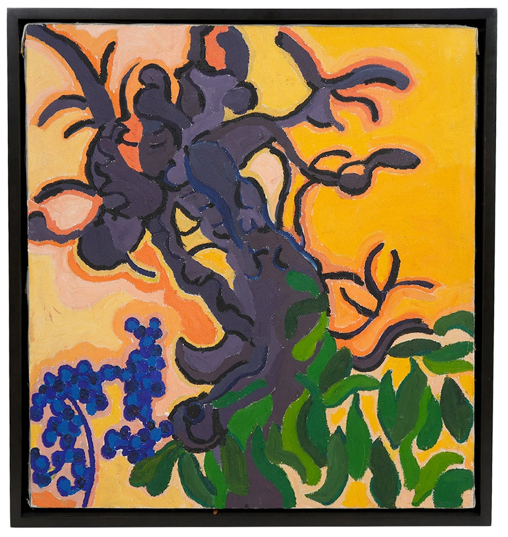 Lynne Mapp Drexler 'Trunk' Oil Painting: Lynne Mapp Drexler, American (1928-1999). 'Trunk'. Oil on canvas. Signed, titled and dated on verso. Provenance: Christies New York, 12/03/2024 - 12/18/2024 Lot 21. Measures 23.5" H x 21.5" W framed, 