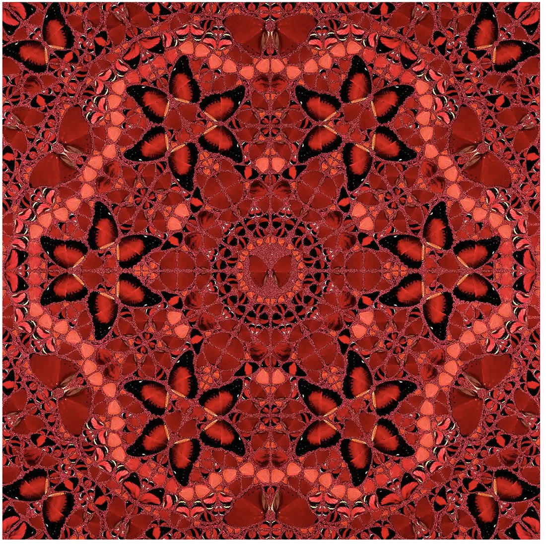 Damien Hirst 'Wu Zetian' from Empresses 2022: Damien Steven Hirst, U.K. (Born 1965). 'Wu Zetian' from 'The Empresses' 2022. Laminated giclee print on aluminum composite panel screenprinted with glitter. Signed and numbered on the label on the rev