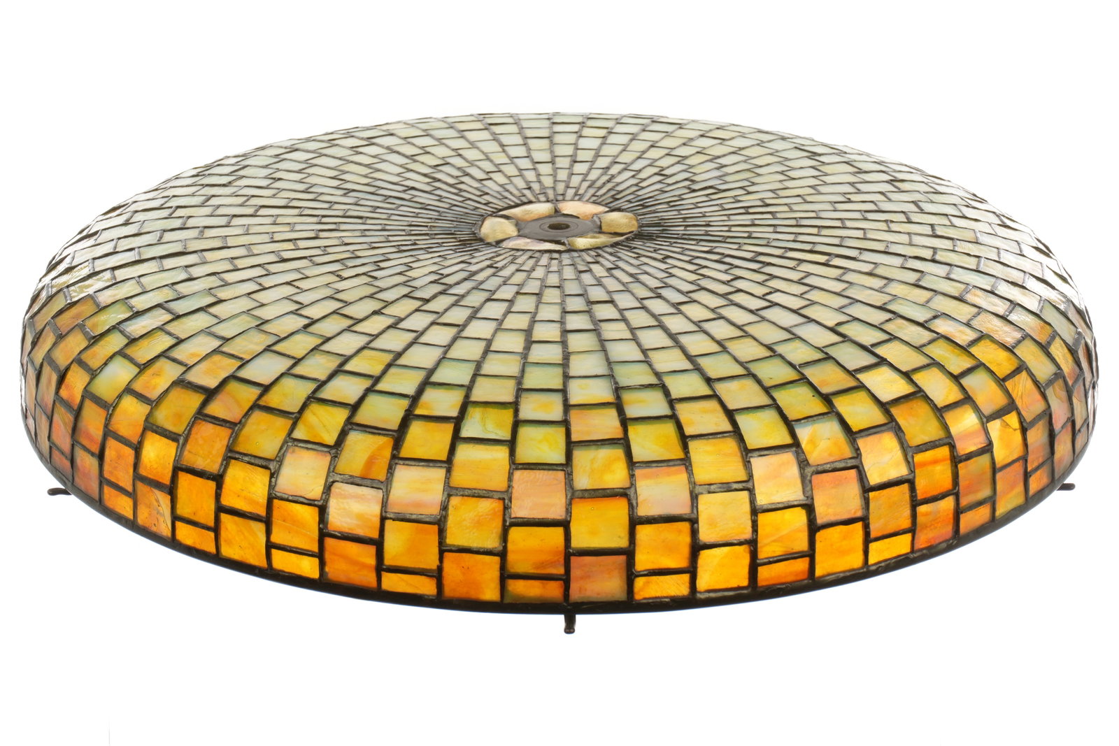 Early Tiffany Studios Thin Geometric Leaded Glass Shade (1 of 15)