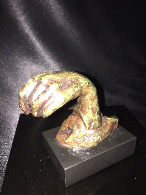 Auguste Rodin - Bronze Sculpture - Left Hand: Measures 2.5 inches in height. Titled, Main No. 17 (1900). Provenance, Dominion Gallery, Montreal Canada 1970. Auguste Rodin (1840-1917 was a French sculptor. Although Rodin is generally considered th