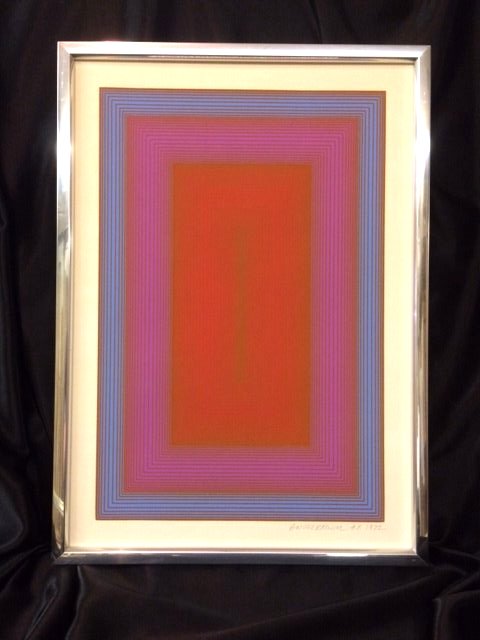 Richard Anuszkiewicz - Color Silkscreen - 1972 AP: Measures 20 x 14. Signed lower right, dated lower right, 1972.Richard Anuszkiewicz (American, b. May 23, 1930) is a painter, sculptor, and printmaker who trained at the Cleveland Institute of Art in C
