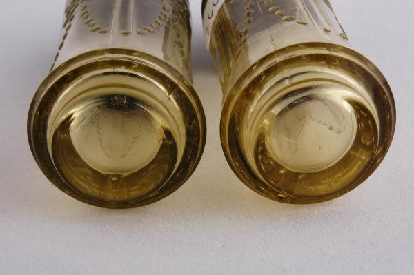 Depression Glass Amber Madrid Salt Pepper Shakers - 4