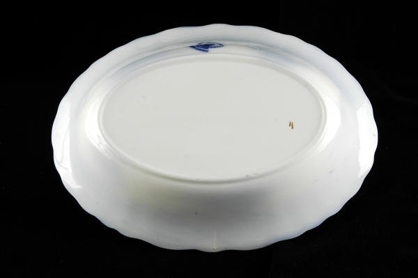 Stanley Pottery Touraine Flow Blue Oval Bowl - 3
