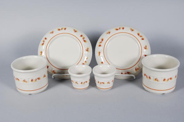 Longaberger Pottery Candy Corn Crocks Votives +
