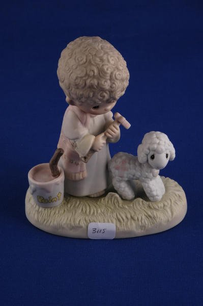 Precious Moments Figurine His Sheep Am I E7161