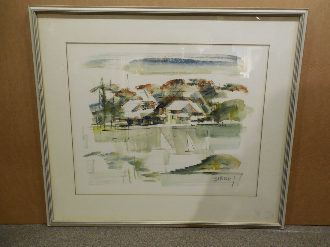 Shoreline Scene with Sailboats (1 of 7)