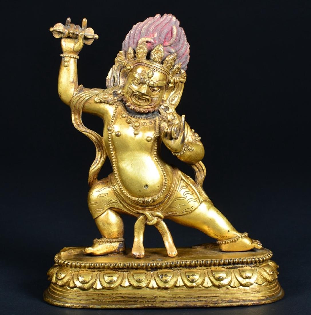 A GILT-BRONZE FIGURE OF VAJRAPANI BODHISATTVA (1 of 7)