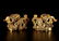 A PAIR OF GOLD LIONS , Tang Dynasty