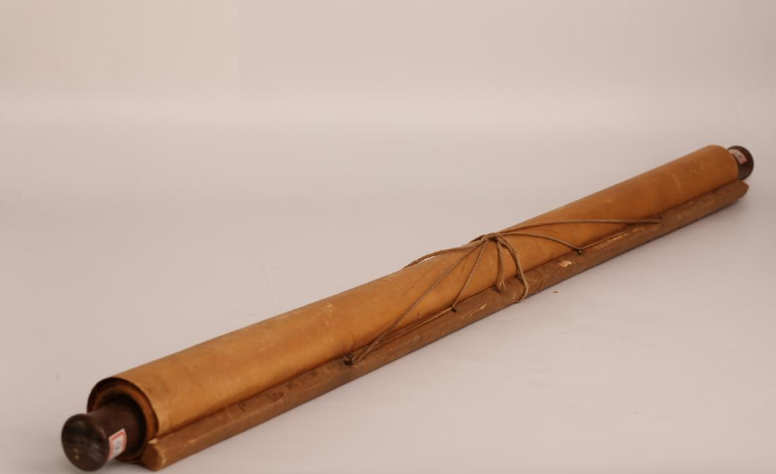 YI LI XUN HANGING SCROLL.CALLIGRAPHY.(??? 伊: Signed Yi Li Xun with two seals and calligraphy. 152 cm long, 80 cm wide