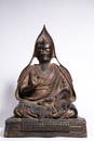 A GILT-BRONZE FIGURE OF TSONGKHAPA.QING PERIOD