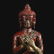 A LACQUER-GILT FIGURE OF BUDDHA - 7