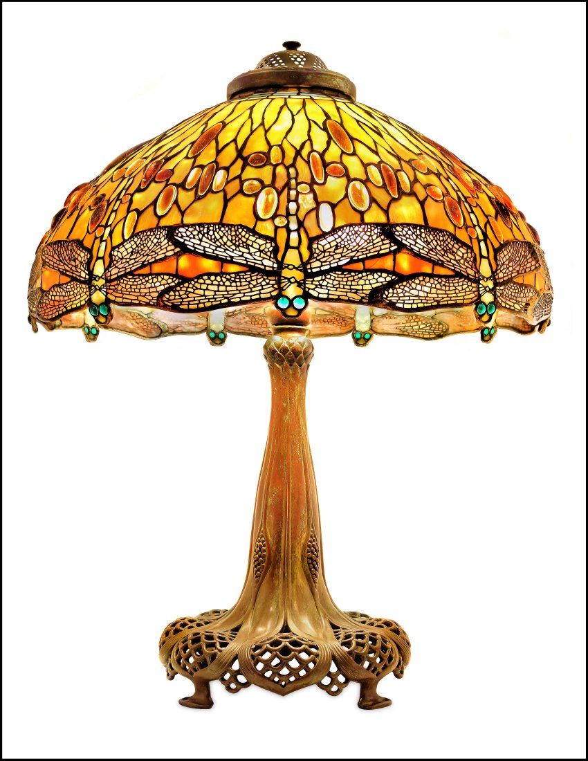 17" X 22"  TIFFANY "DRAGONFLY" LAMP FINE ART PRINT (1 of 2)