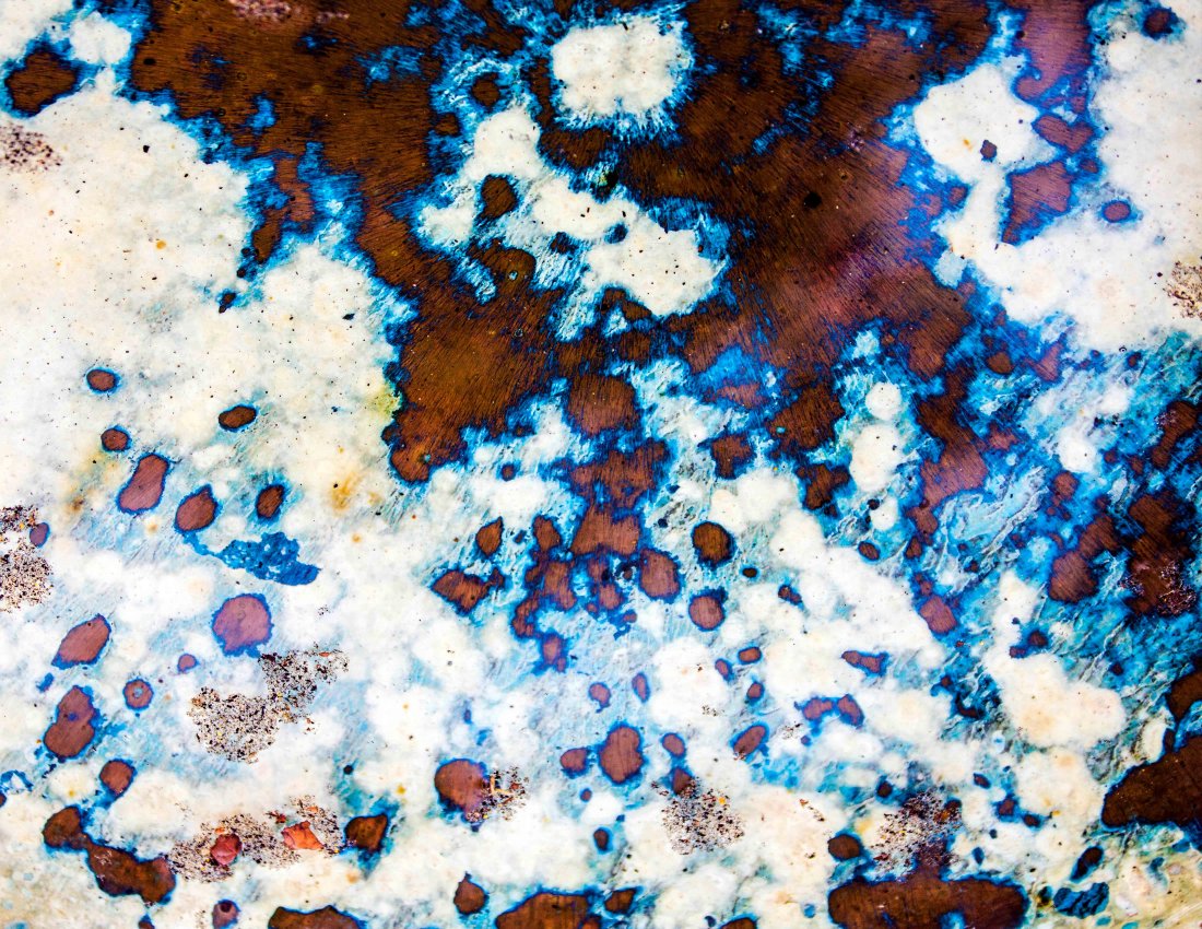 17" X 22" BLUE AND WHITE STONE TEXTURE FINE ART PRINT (1 of 2)