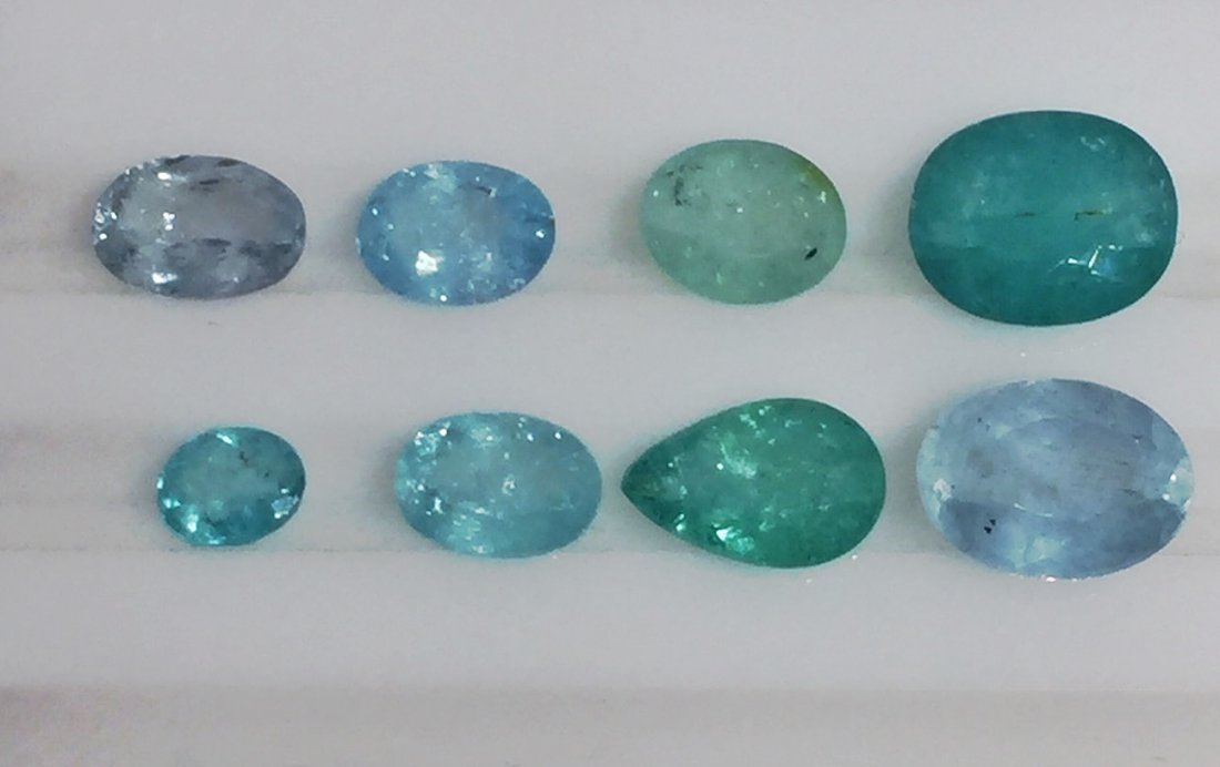 Paraiba Tourmaline  mix cut Lot- 8 Pieces - 9.23 cts (1 of 5)