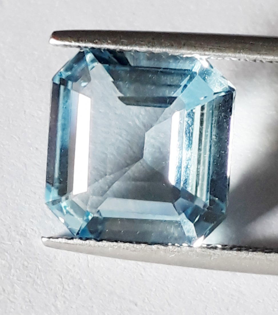Natural Blue Topaz Emerald Cut Shape - 4.70 ct. (1 of 5)