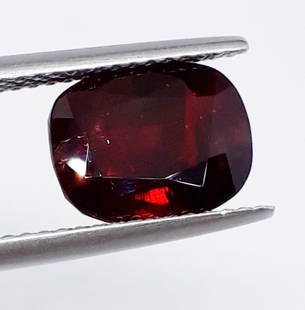 Natural Red Ruby - 3.84 ct.: Natural Red Ruby - 3.84 ct., Color- Dark Red , Shape - Cushion , Measurement - 9.9 x 8.0 x 5.0 (mm), Origin - Africa, Good quality with luster.