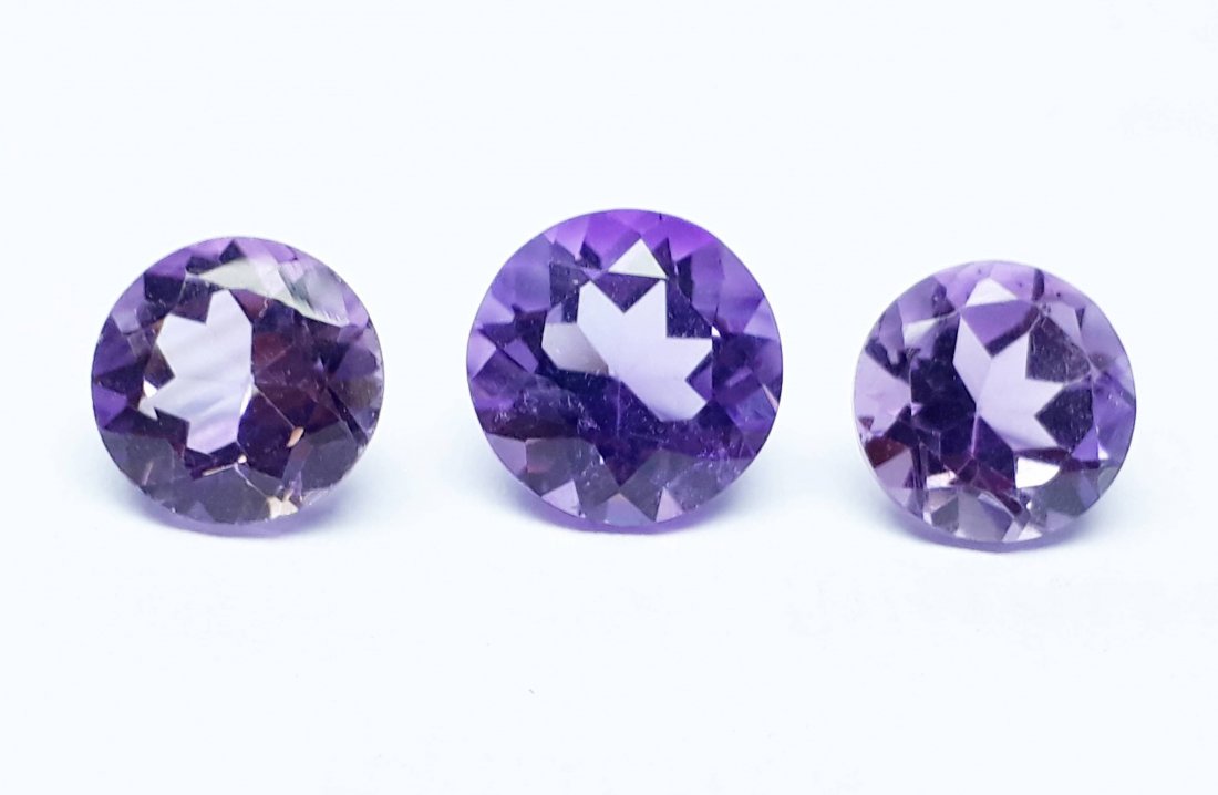 Natural Purple Amethyst 3 Pieces - 6.31 ct. (1 of 4)