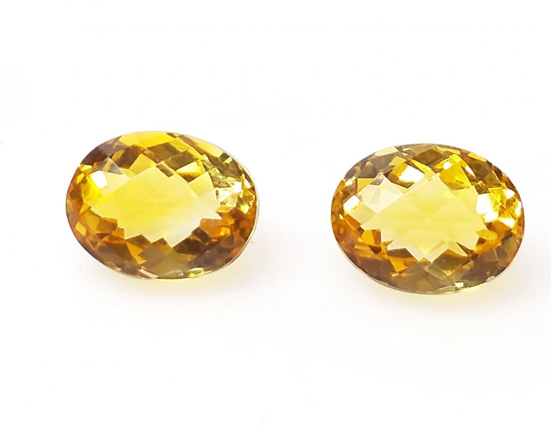 Citrine 4.92 ct. - Yellow - Oval - 2 Pieces (1 of 3)