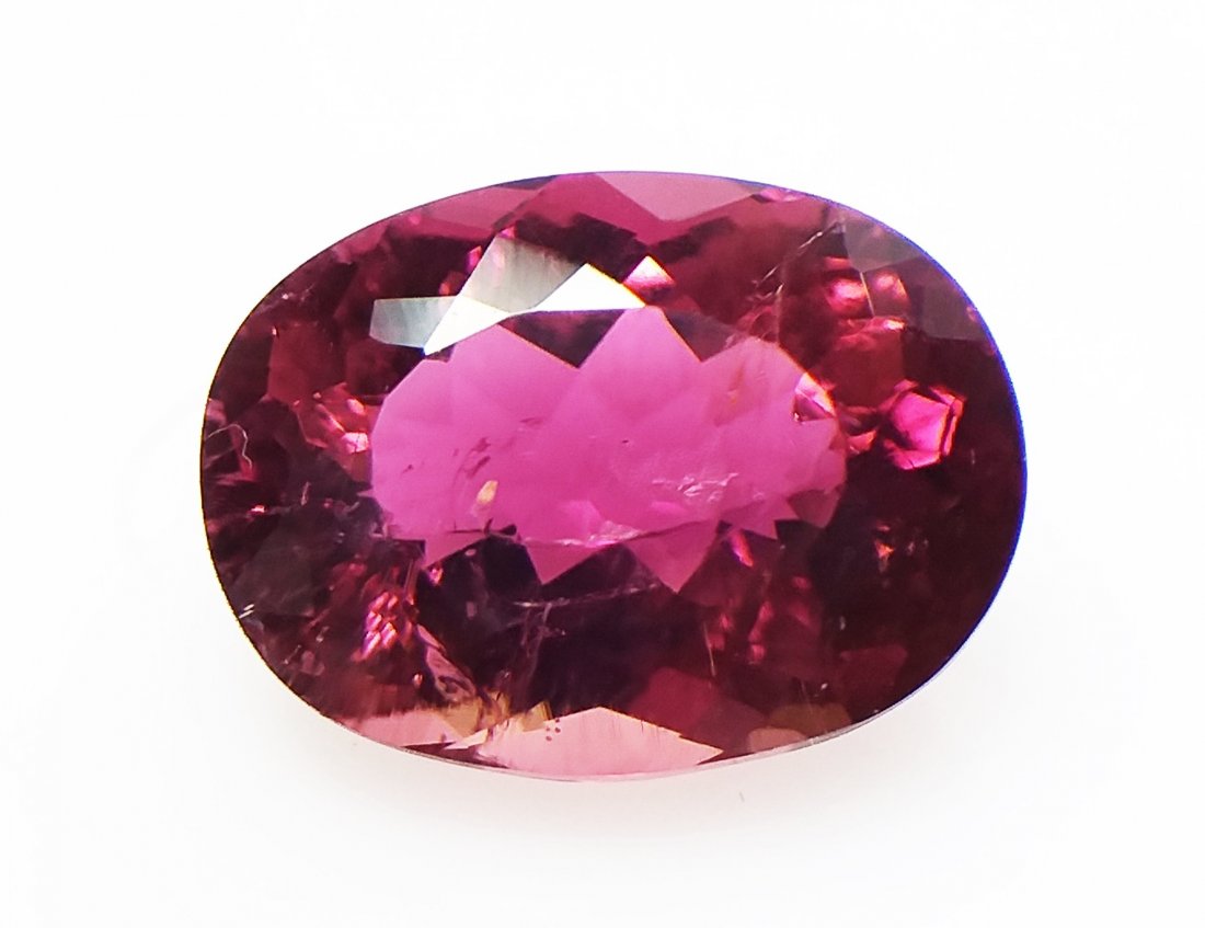 Rubelite Tourmaline - 2.50 ct. - Pink: Natural Pink Tourmaline - 2.49 ct. , Color - Pink , Shape - Oval , Dimension - 10.1 x 7.5 x 5.0 (mm), Facet Cut Design with Smooth Surface , Good Quality with luster.