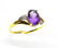 9 K Yellow Gold, Amethyst & Diamond Ring - 4