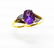 9 K Yellow Gold, Amethyst & Diamond Ring - 5