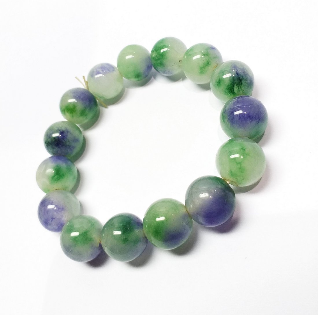 Natural Cabochon Jade Beads Bracelet - 220.33 ct. (1 of 3)