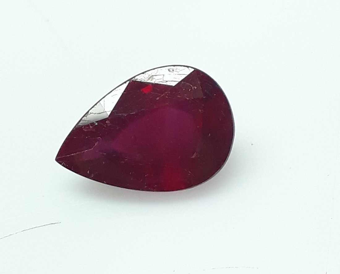Natural Mozambique Ruby Pear - 5.45 ct. (1 of 4)