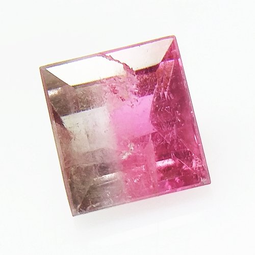 Natural Pink Tourmaline - 1.14 ct.: Natural Rubelite Pink Tourmaline - 1.14 ct. Color - Pink, Shape - Square Cushion Cut Dimension - 6.0 x 5.5 x 4.0(mm) Facet Cut Design, Good Quality with Luster.