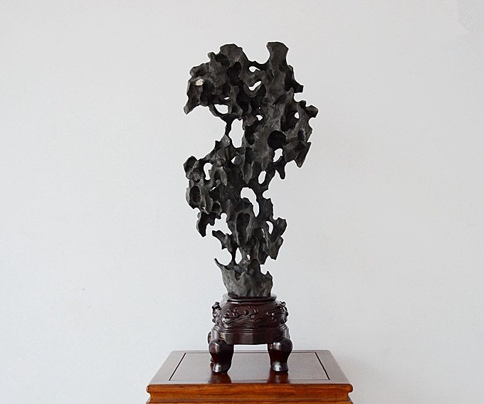 Rare Large Chinese  Old Taihu Scholar Rock Stand (1 of 8)