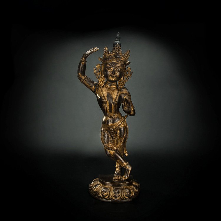 Large Old Tibet Gilt Bronze Cast Buddha (1 of 9)
