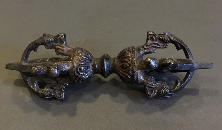 Old Tibetan Bronze Iron Cast Celestial Instrument (1 of 3)