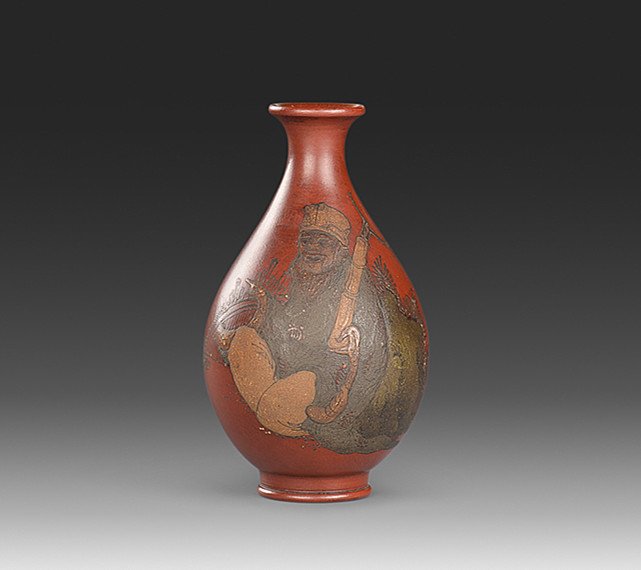 Fine Old Chinese Yixing Zisha Vase (1 of 9)