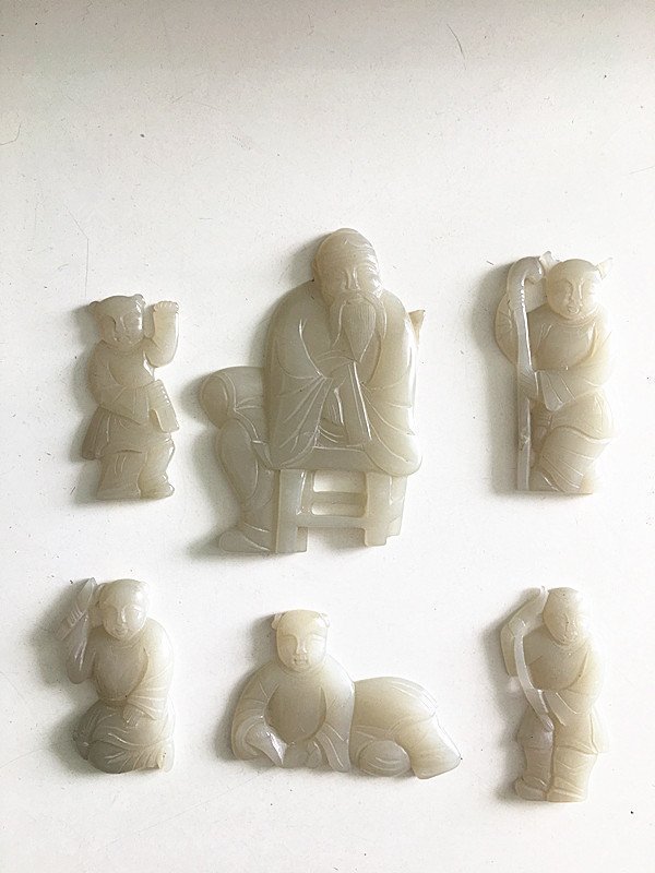 Set of Old Chinese Jade Carving of Children (1 of 4)