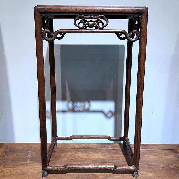 Old Pair Chinese Huanghuali Wood Tea Table (1 of 8)