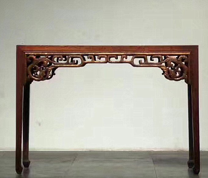 Fine Old Chinese Hardwood Carved Drawing Table (1 of 6)