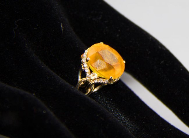 10.49 ct sapphire ring with diamonds and sapphires (1 of 7)