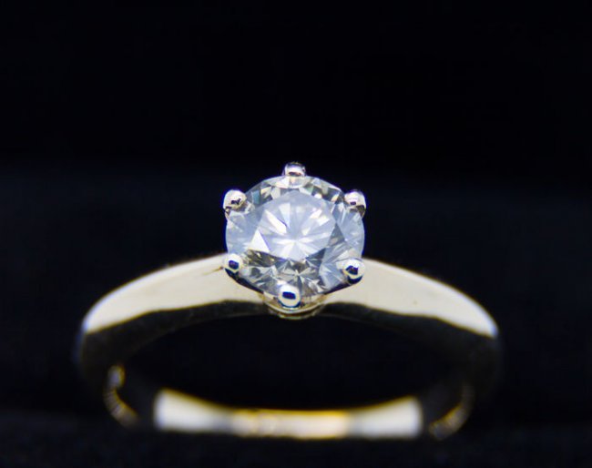 Ring with diamond 1.21 ct.  very light brown (1 of 8)