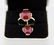 Ring and pendant set with natural cabochon cut rubies