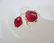 Ring and pendant set with natural cabochon cut rubies - 4