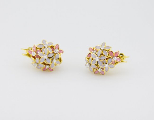 Russian designer earrings - every flower moving (1 of 10)