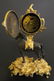 Gilt Bronze Clock Mounted On A Brown Patinat Bronze Hor - 5