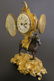Gilt Bronze Clock Mounted On A Brown Patinat Bronze Hor - 6