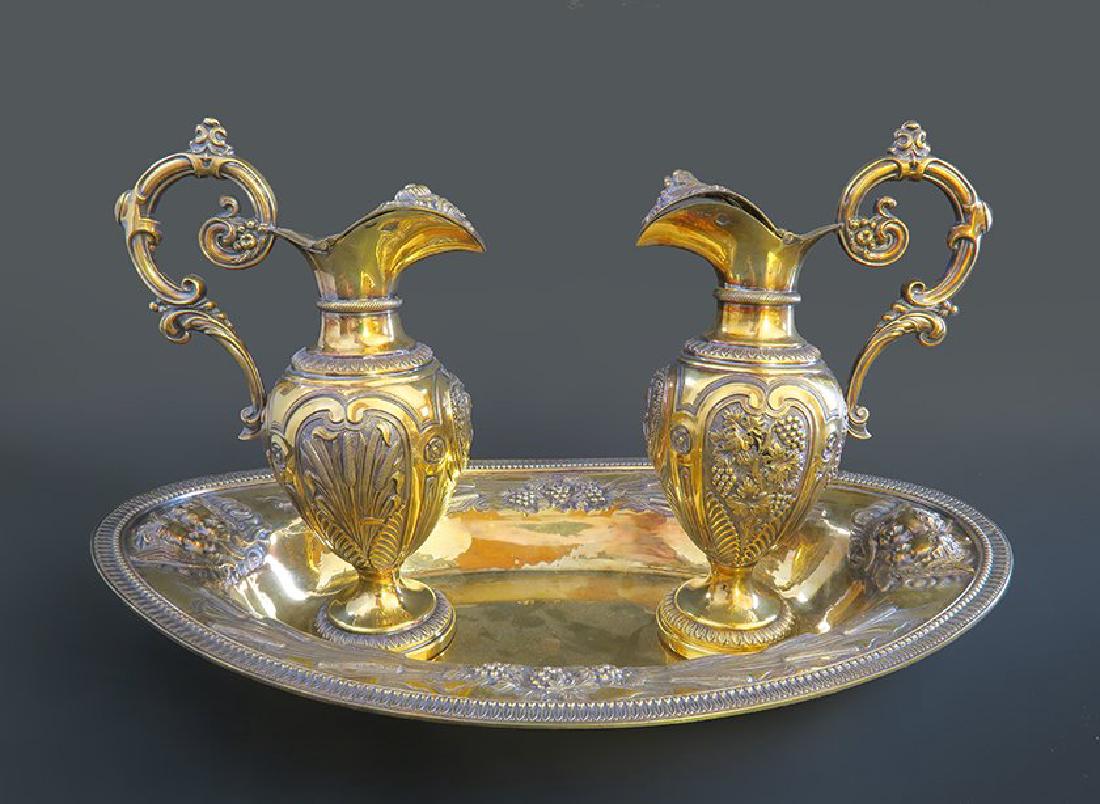 Museum Quality French Silvergilt Cruet Set. (1 of 8)