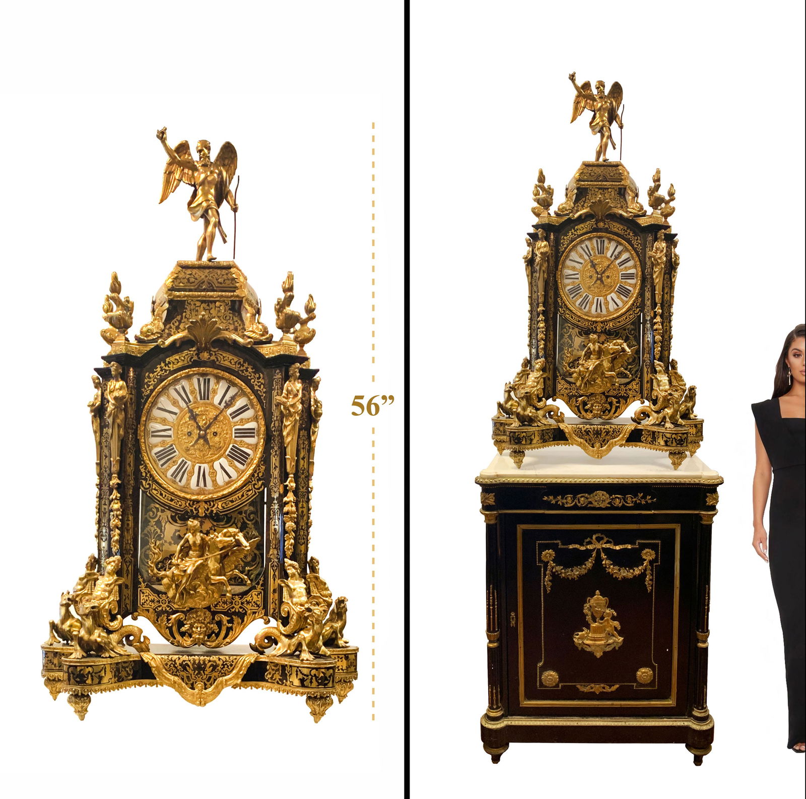 A French Bronze Boulle Mantel Clock (1 of 2)